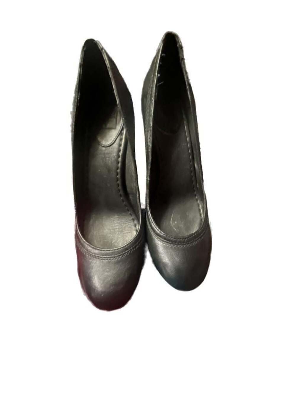 FRYE Carson Pump Women's Leather 9.5 Block Heels Shoes Slip On Round Toe Black